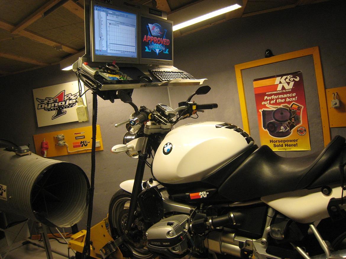 BMW R 1100 R - BMW R100R på rulle felt, samt monters powercommandor. billede 4