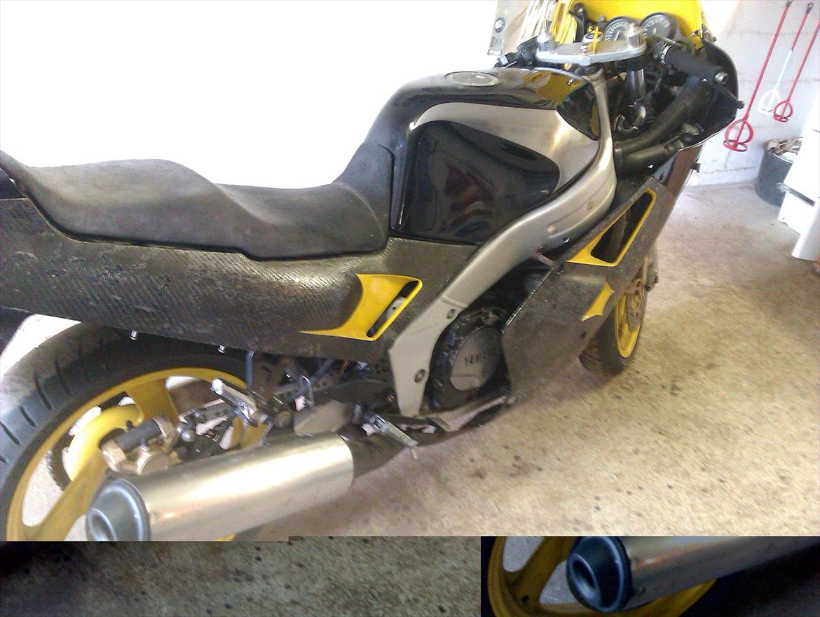Yamaha FZR - Det "sølv" på tanken er poleret og med klarlak billede 2