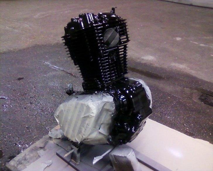 Suzuki LS 650 Savage - Efter renoveringen og lakering... det giver en super fed kontrast imellem den sorte motor og de polerede dæksler :) billede 12