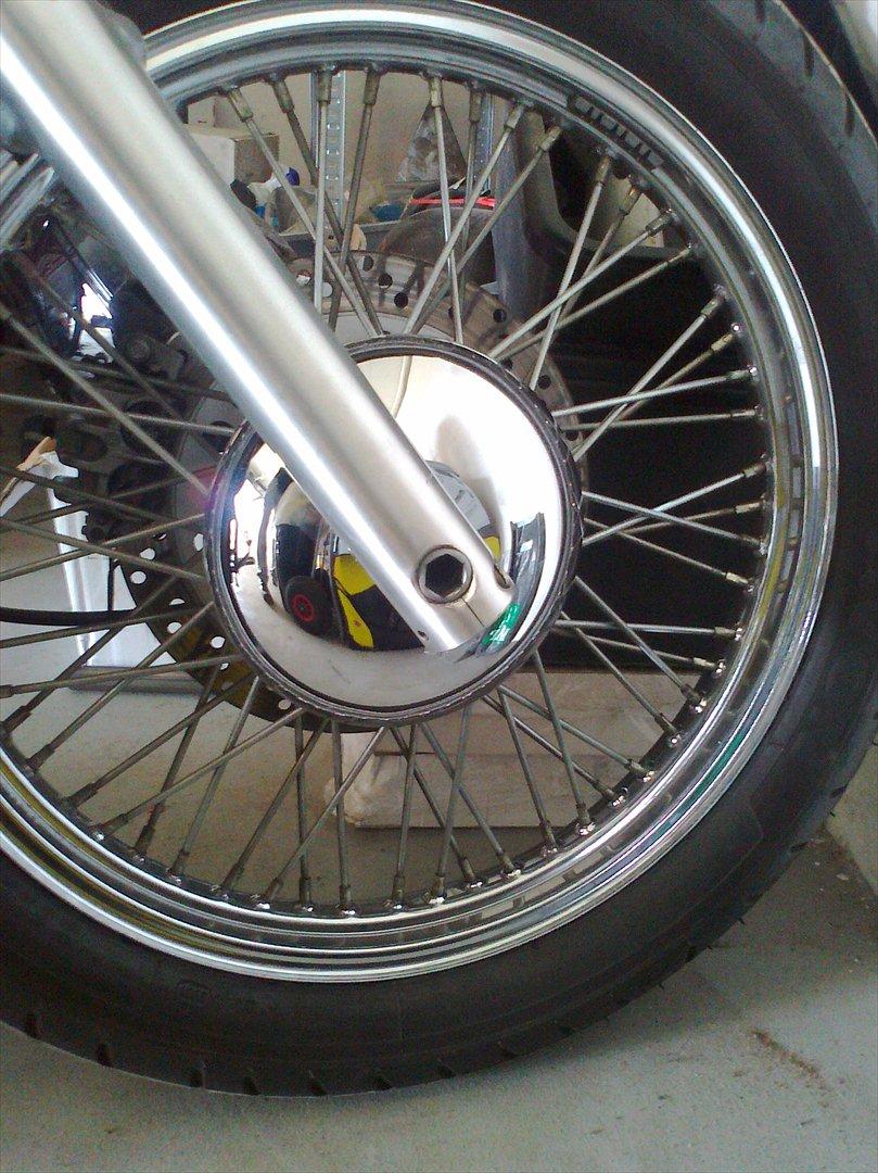 Honda vt 600 shadow Bobber - "Wheel hub" eller Nav dæksel monteret, for old school look. billede 13