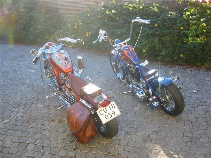 Harley Davidson Chopper (Solgt) - På gårdtur med papa billede 15