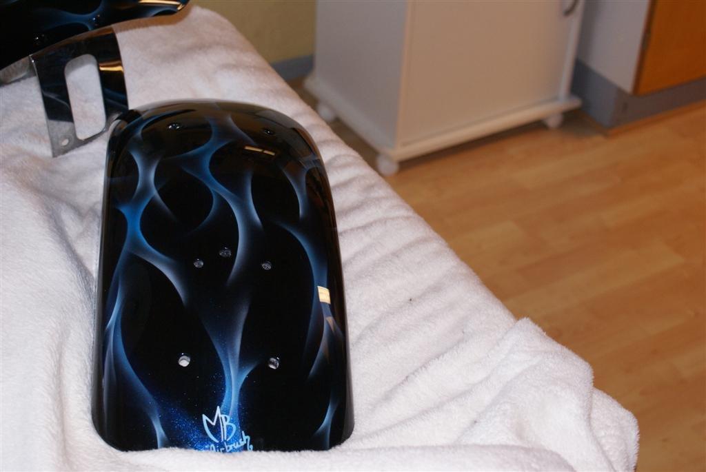 Yamaha xs 650 - sidste gang klarlak med glimmer under billede 15