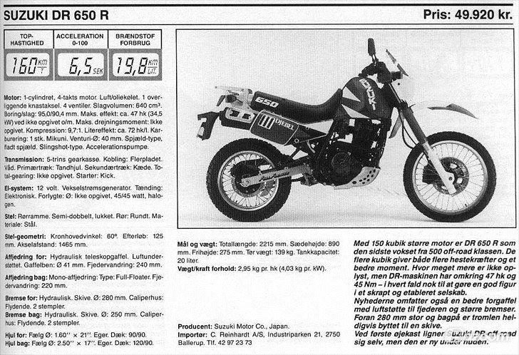 Suzuki DR650 R Dakar SP41B billede 3