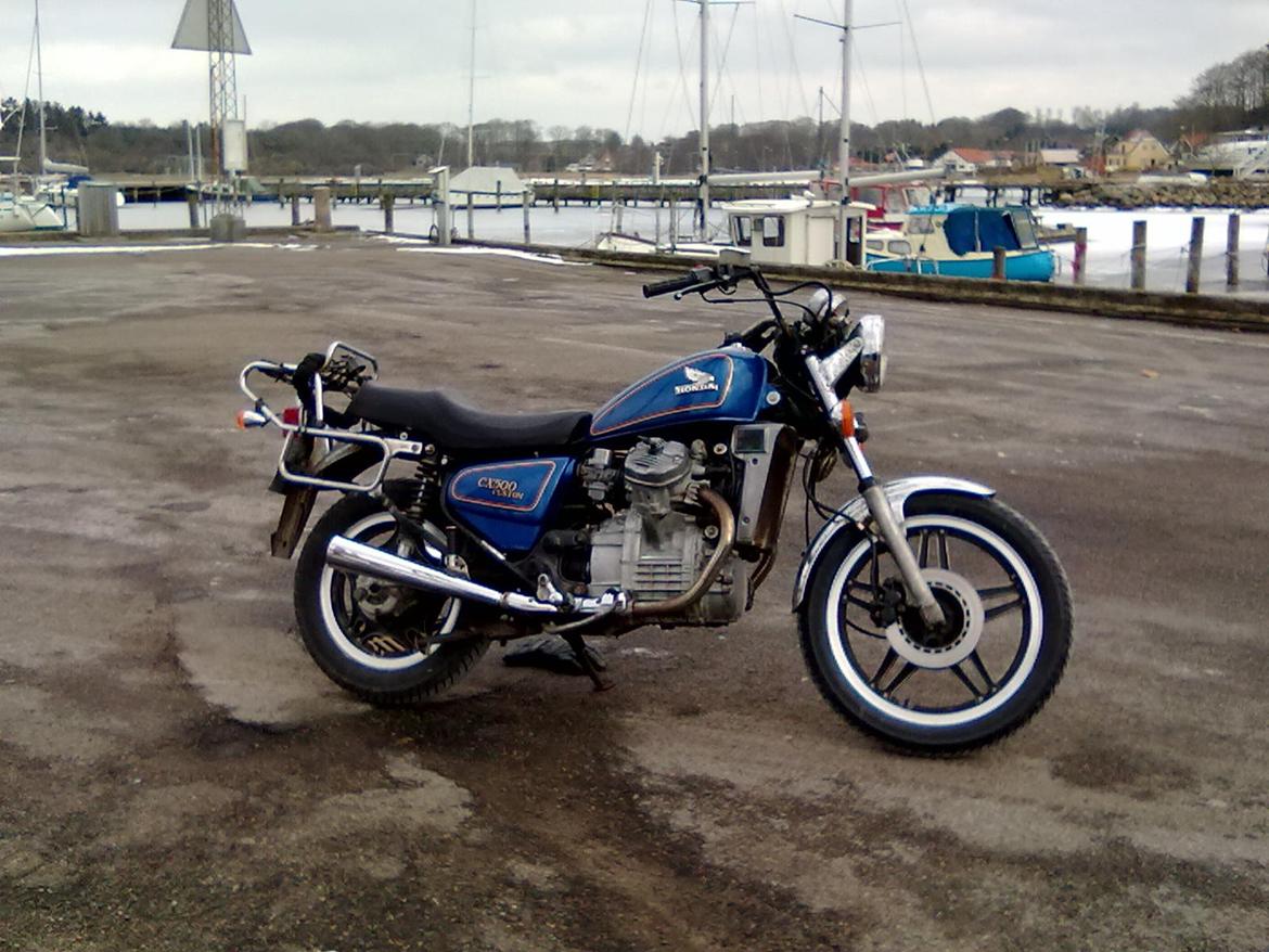 Honda cx500 custom - årets første tur til mariager billede 6