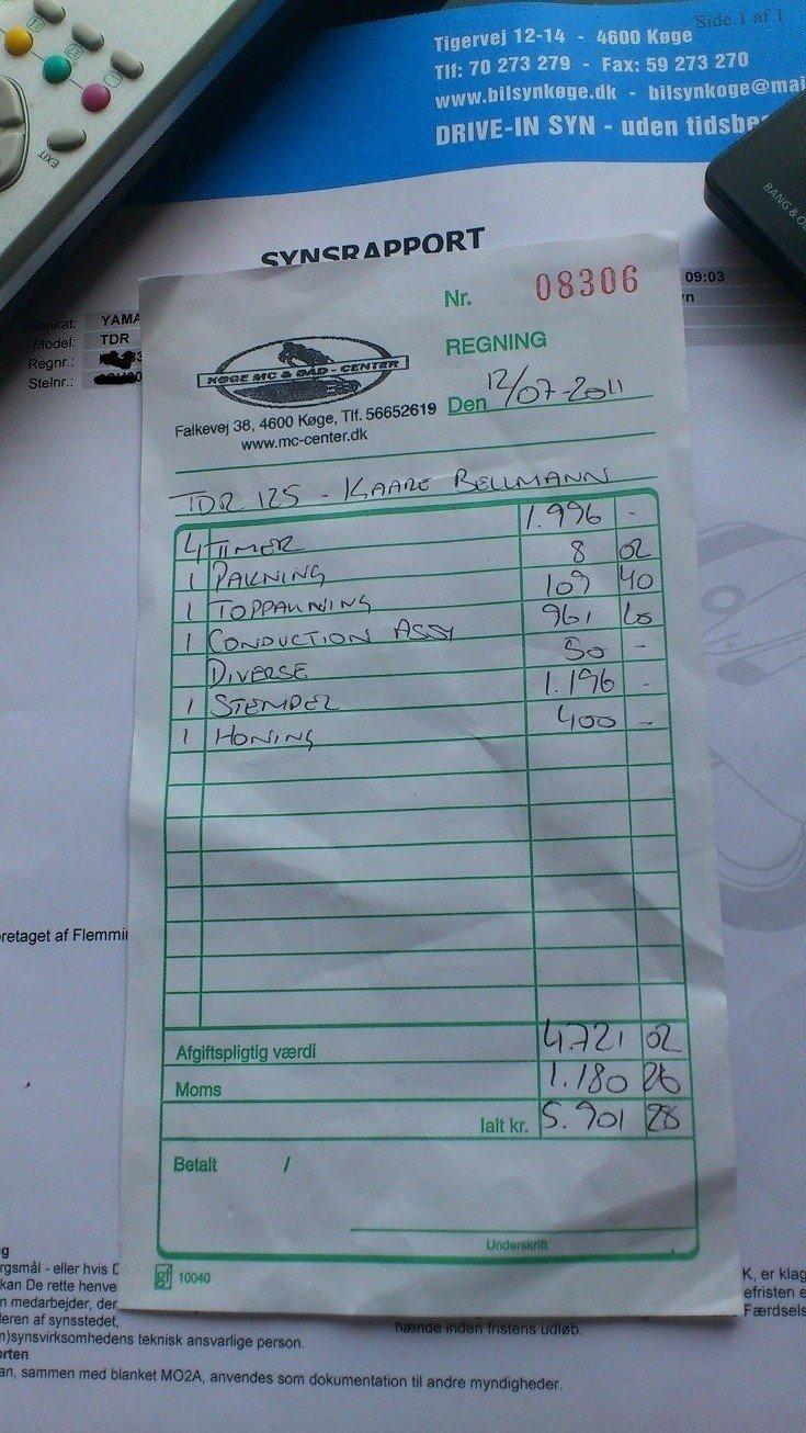 Yamaha TDR 125 billede 9