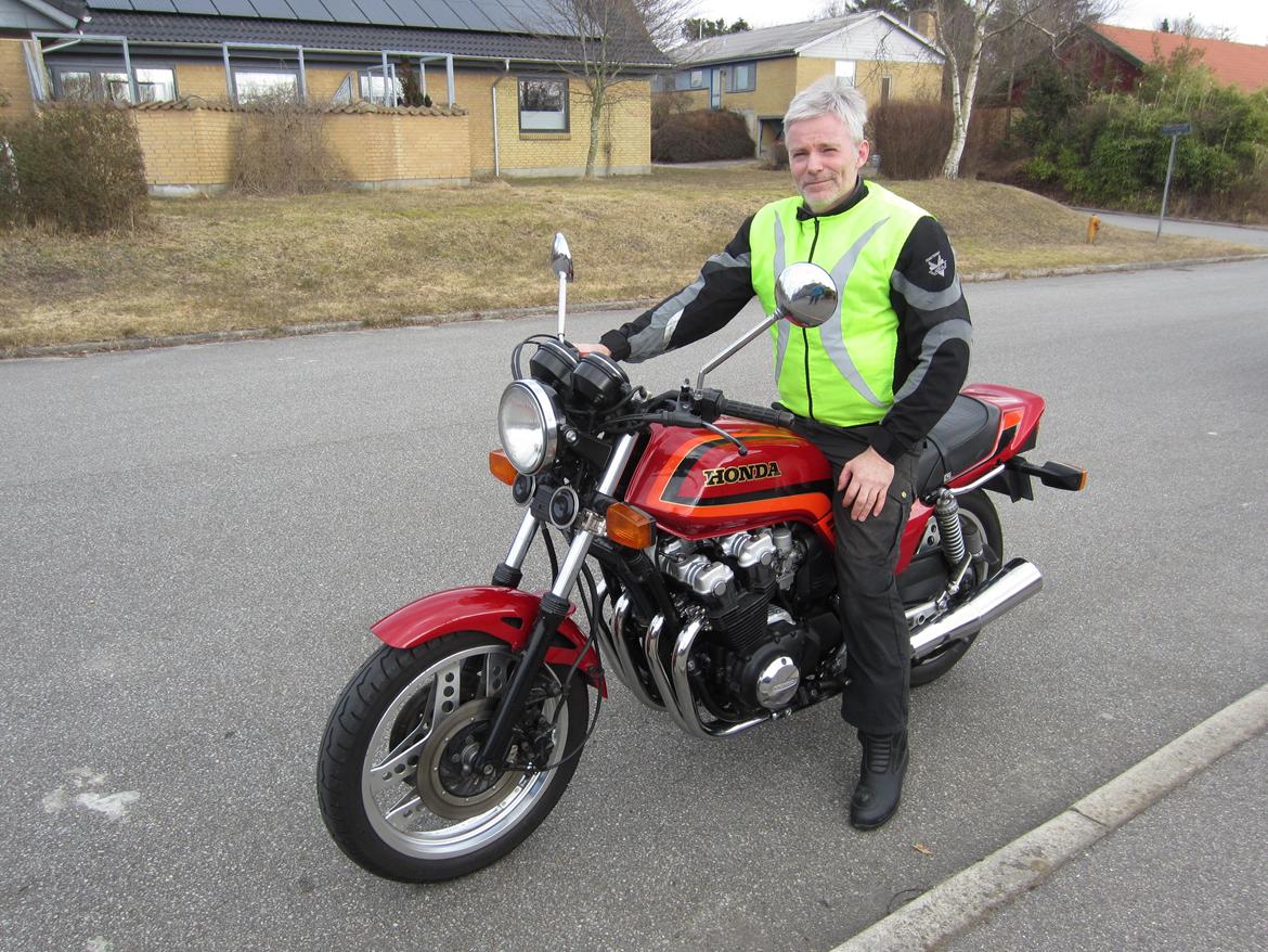 Honda CB900F Bol d'Or - Første dag på gaden efter motorrenovering, marts 2013 billede 3