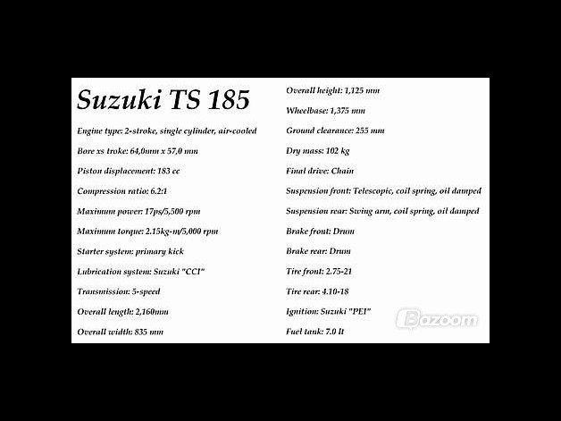 Suzuki TS 185 *SOLGT* billede 8