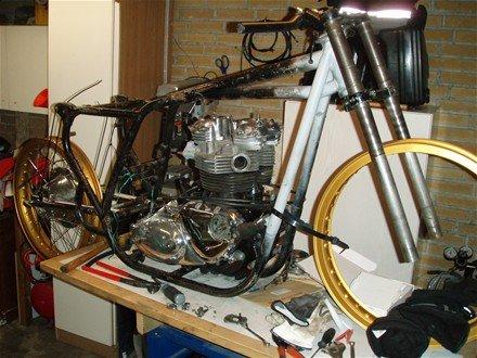 Triumph TRIbsa - BSA A7 stel, T120 motor. Denne blev dog byttet ud med en bedre med Morgo kit m.m.. billede 6