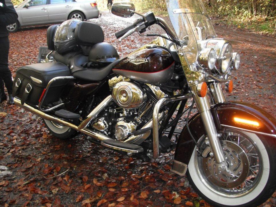 Harley Davidson Road King Classic - Fra en lille køretur i efteråret, inden den skulle pakkes væk igen. billede 1