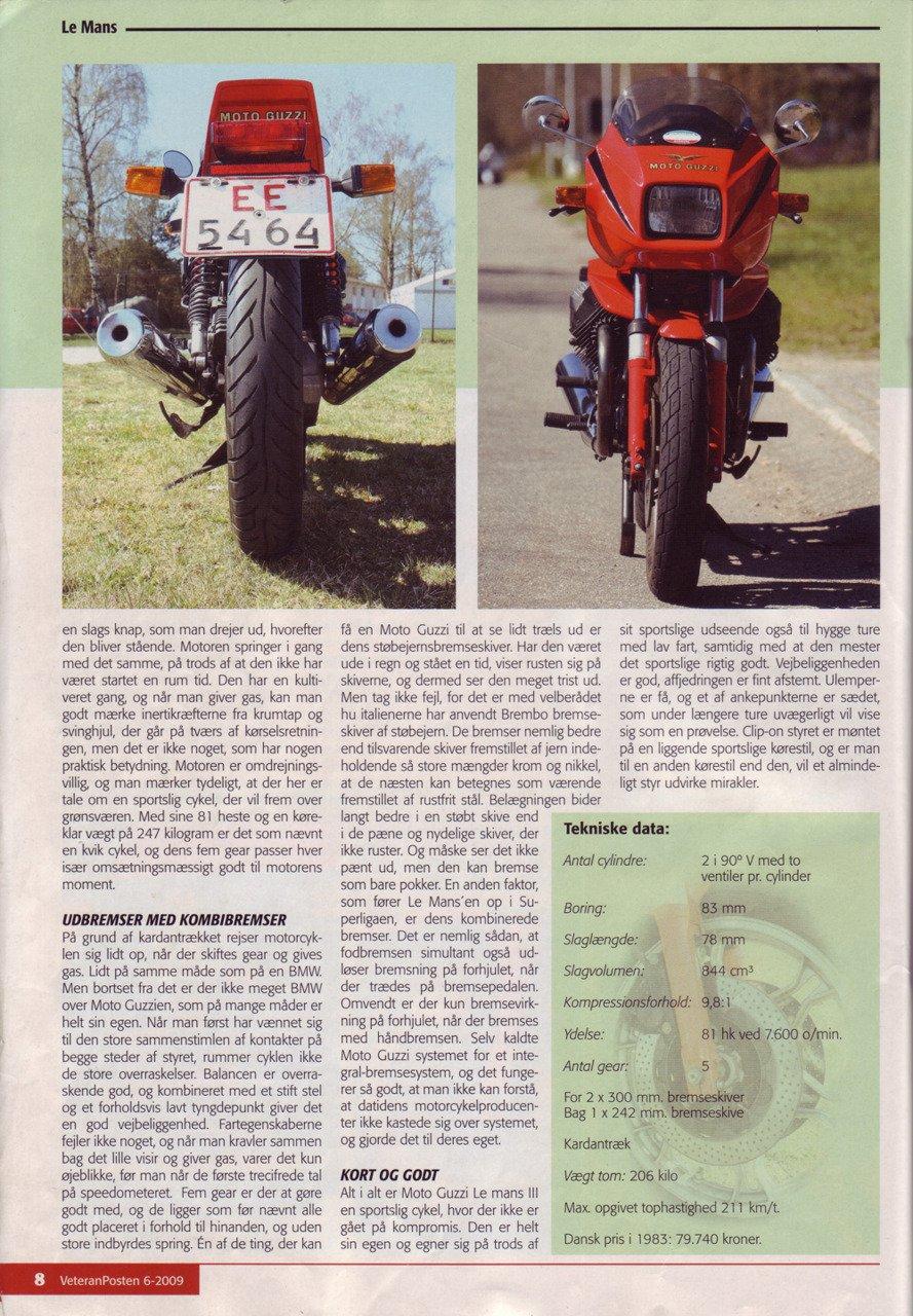 Moto Guzzi 850 Le Mans Mark III - Side 3 af Veteranpostens artikel om lige netop min min Mk III. billede 8