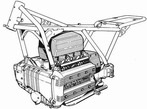 BMW K 100 RT - K 100 motor. billede 5