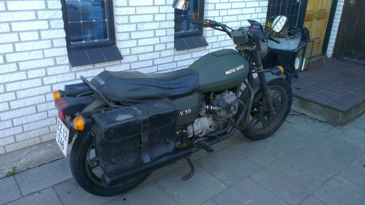 Moto Guzzi V50 NATO Cafe/Bratstyle. - Som den så ud da jeg fik den hjem... billede 27