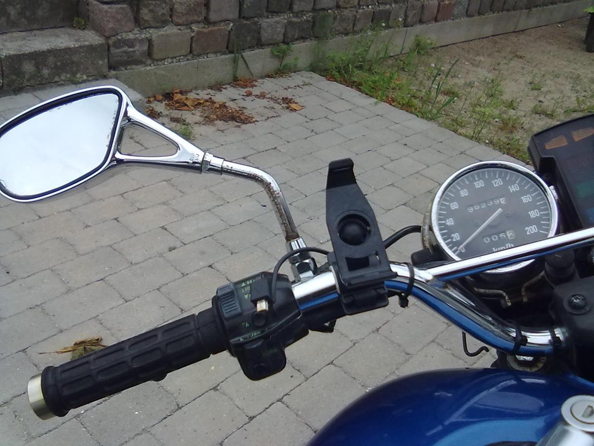 Honda cx500 custom - koblings håndtaget med gps holder billede 16