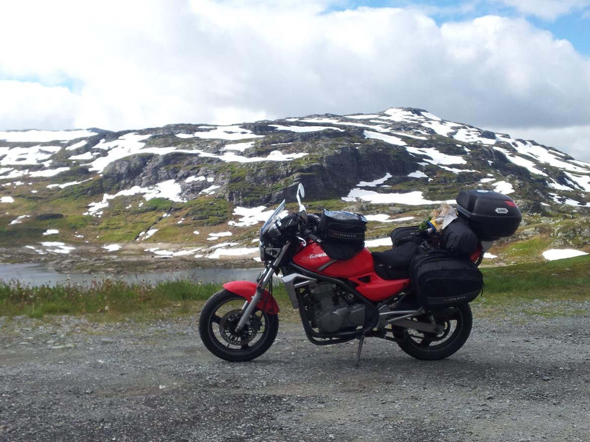 Kawasaki ER-5 - Norge med sne og fuld oppakning. :) billede 21