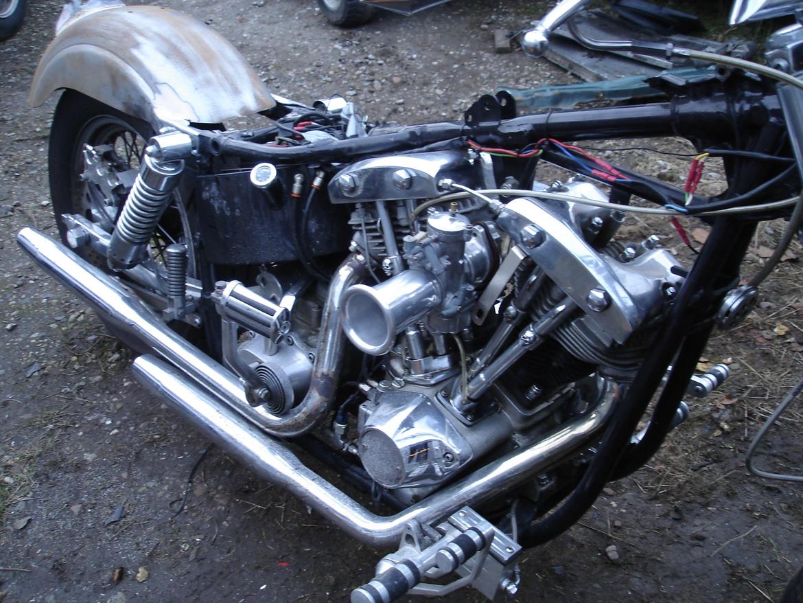 Harley Davidson Shovelhead - ny karb....Oldstyle med tragt... billede 9