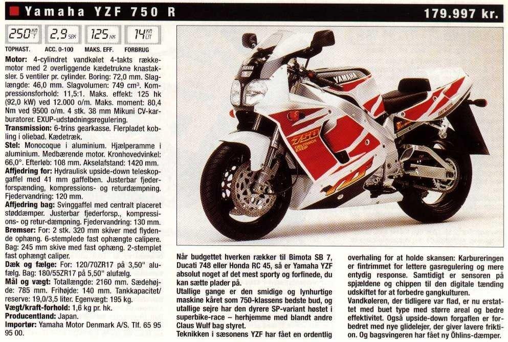 Yamaha Yzf 750 SP billede 8