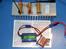 Watts Up effektmeter - Her er en mockup med et batteri og et par effektmodstande for at vise data i displayet.