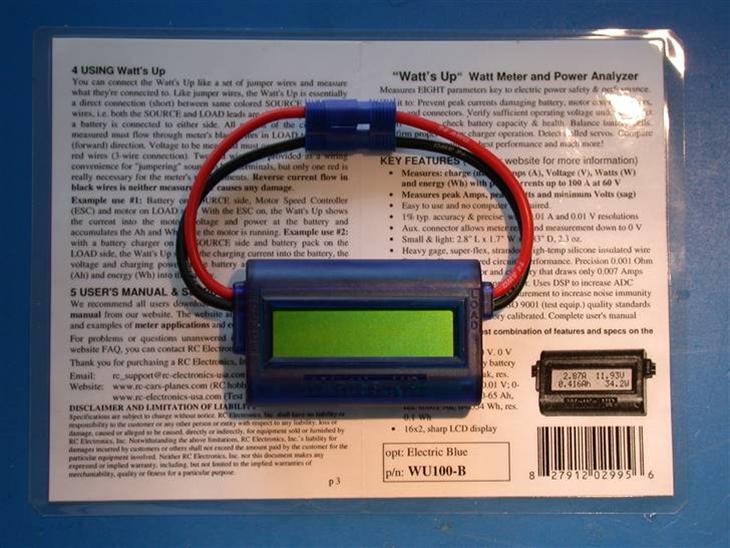 Watts Up effektmeter - Indholdet i pakken:
Watts UP og manual. billede 1