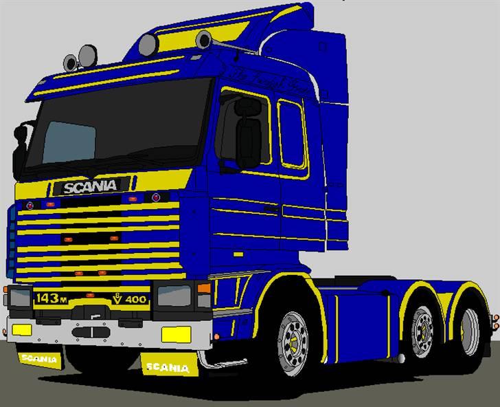 Paint Lastbiler - En Scania 143 400 lavet efter egen idé men med inspiration fra en af min fars modeler, mangler lidt gejl : P men idéen er at den skal holdes lidt old-school agtig billede 2