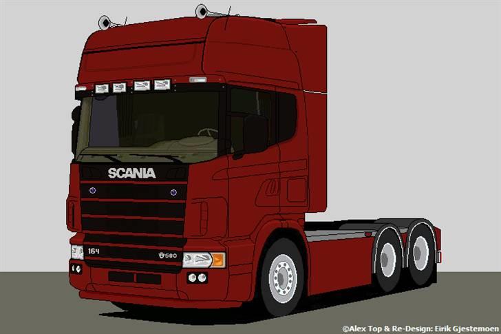 Paint Lastbiler - Scania 164 580 som den var før billede 4