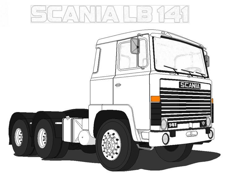 Paint Lastbiler - Scania 141 (god gammel V8'er) som den var før billede 8