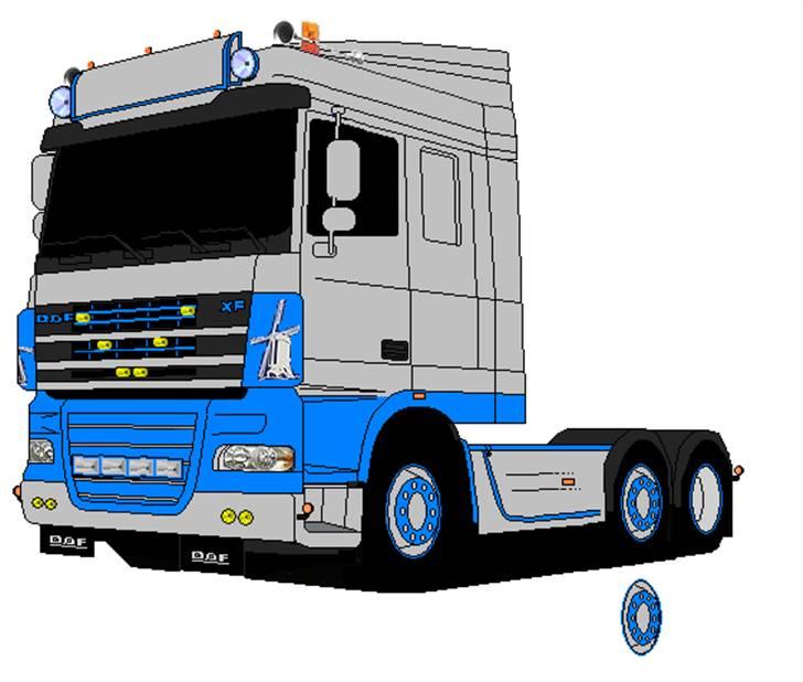Paint Lastbiler - DAF XF 105 som den så ud før billede 10