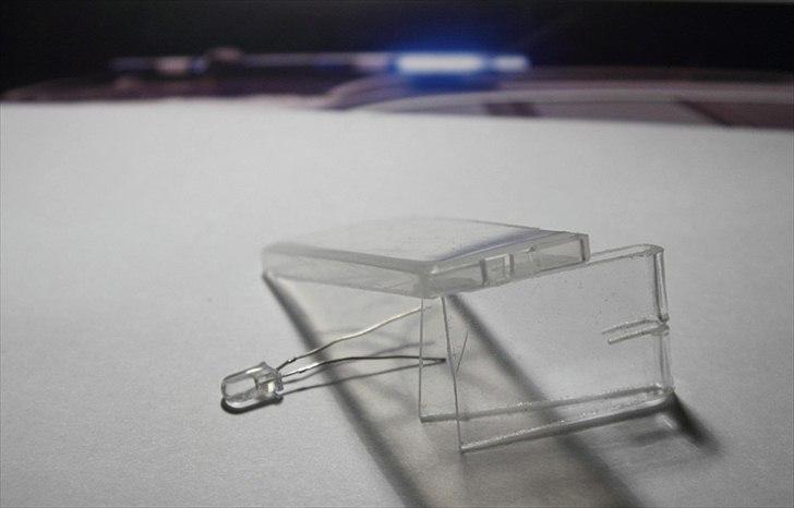 LED flash bar til politi bilen - skåret ud til 3 cm i dybden billede 7