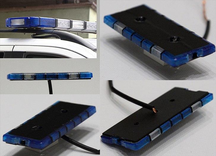 LED flash bar til politi bilen - Øverste venstre er fra en rigtige bil, og resten min i forskellige vinkler. billede 20