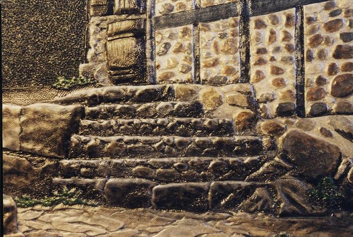 Min anden hobby 3, Læder Billeder - Farverne fik jeg som sagt også lidt mere styr på, jeg kasserede det specielle læderfarve ”Cova Color” og gik over til ”Lefranc & Boueois Liguitex” som er meget bedre og lettere at farvelægge med.
Jeg er dog senere gået videre til ”Golden Fluid” som lige er en tand bedre ;-)
 billede 18