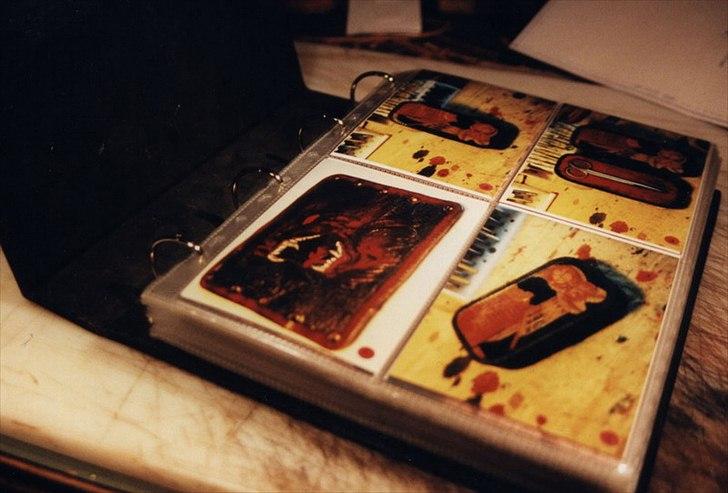 Min anden hobby 3, Læder Billeder - Indvendig er den betrukket med mørkebrunt ruskind, og som den første er denne også afstivet med 2,5mm bogbinder pap.
Den er faktisk identisk med det første Foto ringbind jeg lavede.
 billede 23