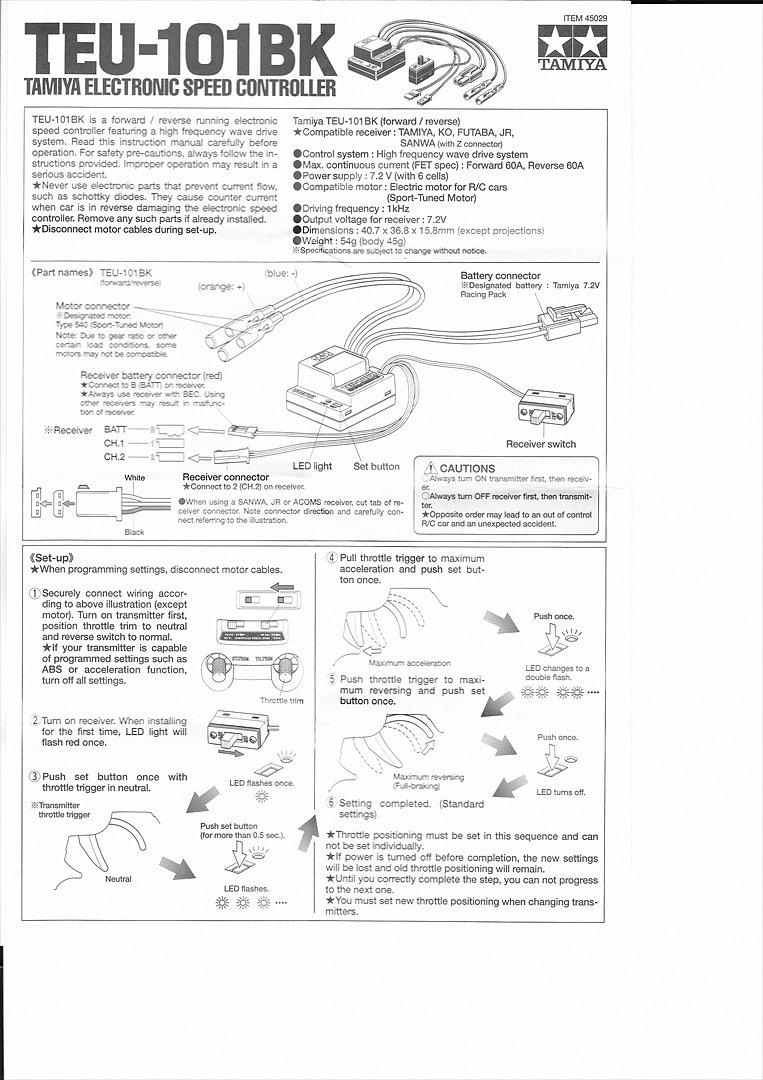 Tamiya TEU-101BK manual billede 1