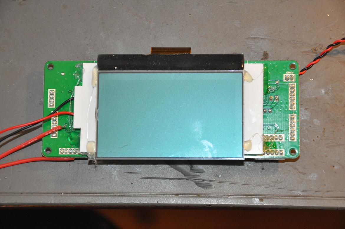 Spektrum DX6i med backlight - Lim display til backlight. billede 16