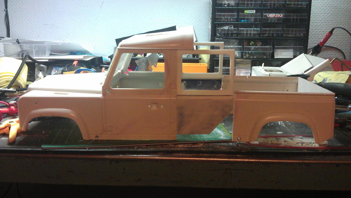 110" Land Rover pic-up crew-cap - bagerste døre er hjemmelavet . billede 2