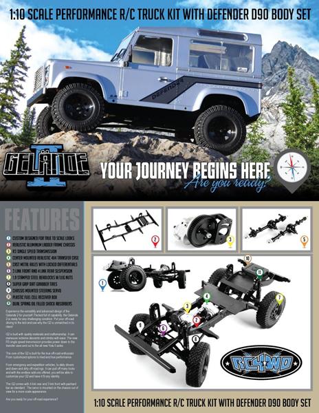 Gelande II Truck Kit w/Defender D90 Body Set