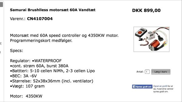 Passer denne motor på en 1:16?