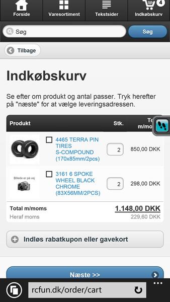 Vedr priser på danske reservedele  