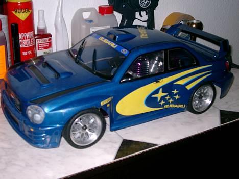 Bil CEN Fun Factor Subaru WRC - Sænket og alufælge.. Så kører det! (man kan lige skimte det nye topstykke) MEKKA! billede 1