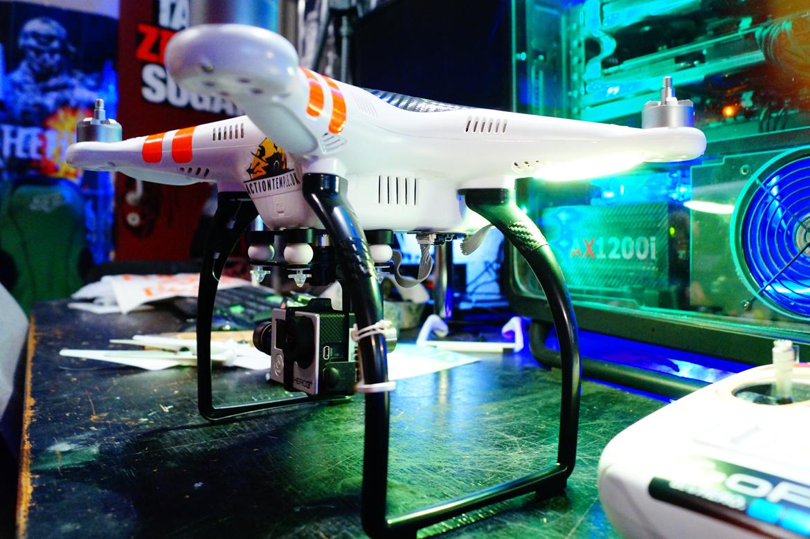Multirotor Dji Phantom 2 with Zenmuse H3-3D, Gopro Hero3+ billede 2