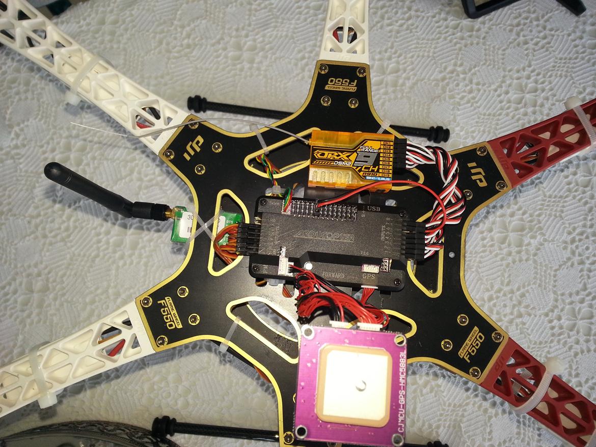 Multirotor dji f550 med APM 2.6 UAV billede 5