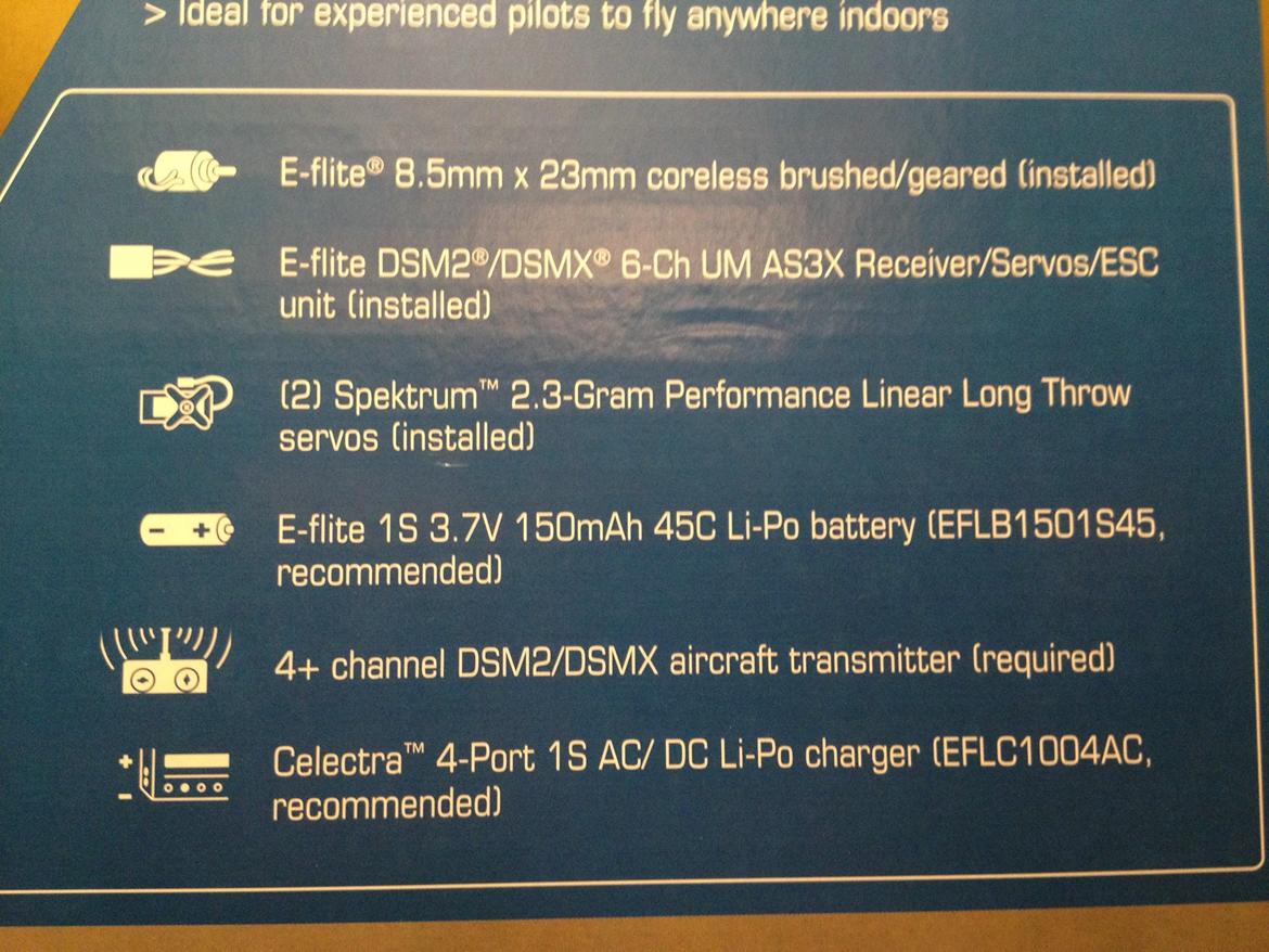 Fly E-Flite UMX AS3Xtra R.I.P - Data billede 9