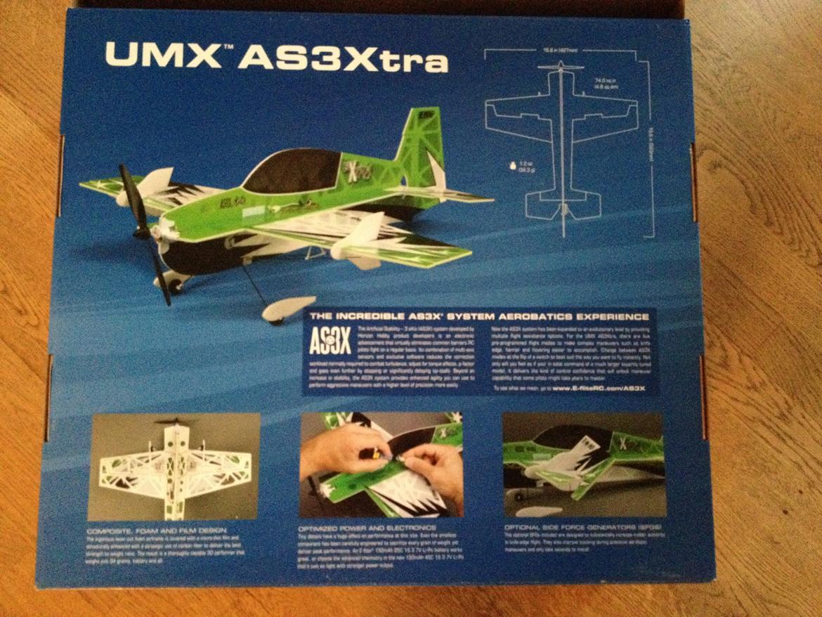 Fly E-Flite UMX AS3Xtra R.I.P - Kassen med info billede 8