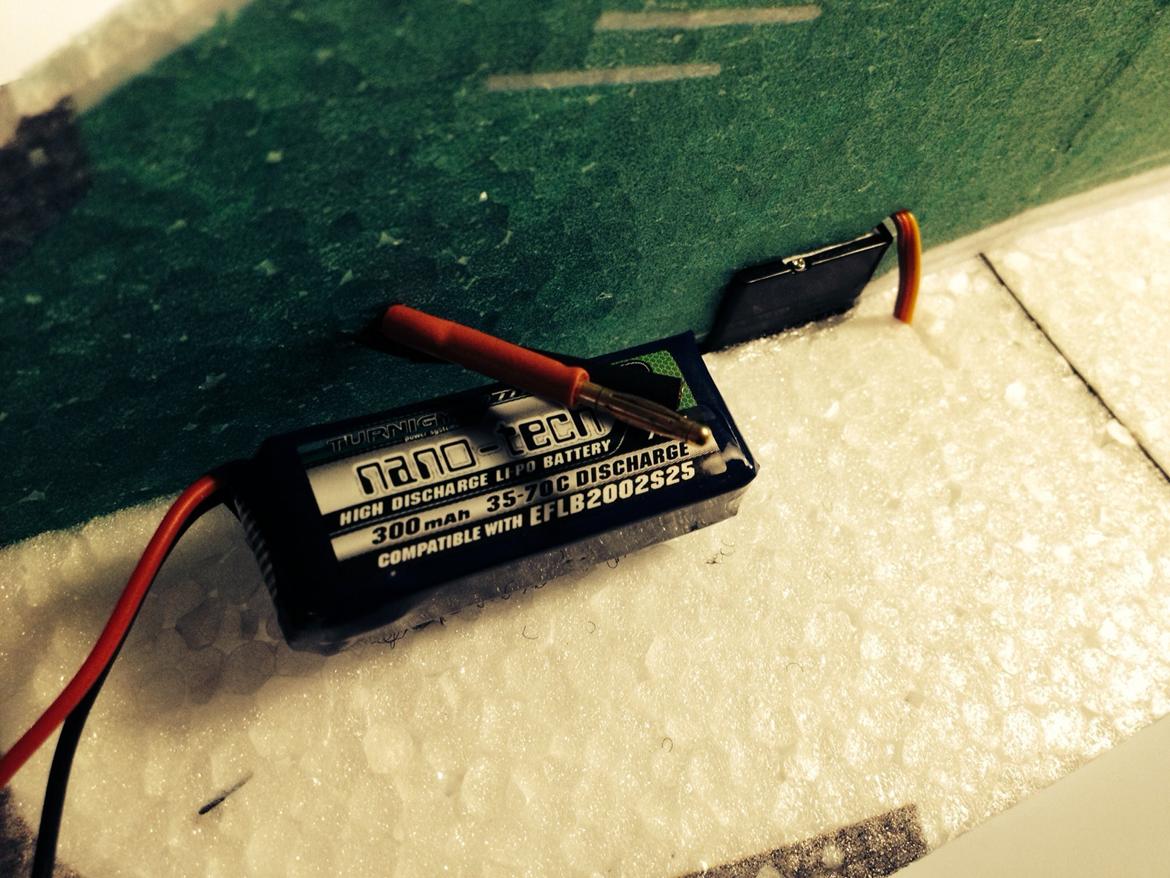 Fly Clik NG Superlite 4 - Batt Turnigy nano-tech 300mah 2S 35~70C Lipo Pack billede 9