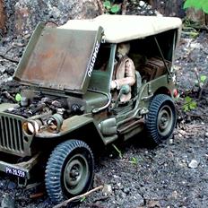 Militær RC 1/16 Willys Metal Jeep 