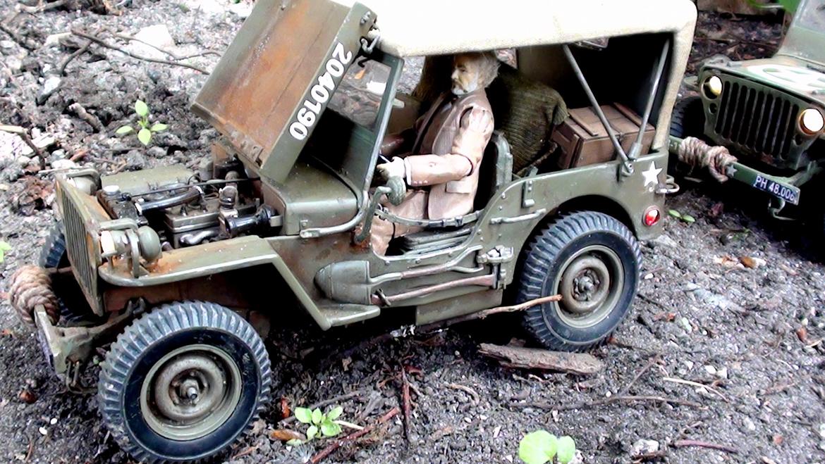 Militær RC 1/16 Willys Metal Jeep  billede 5