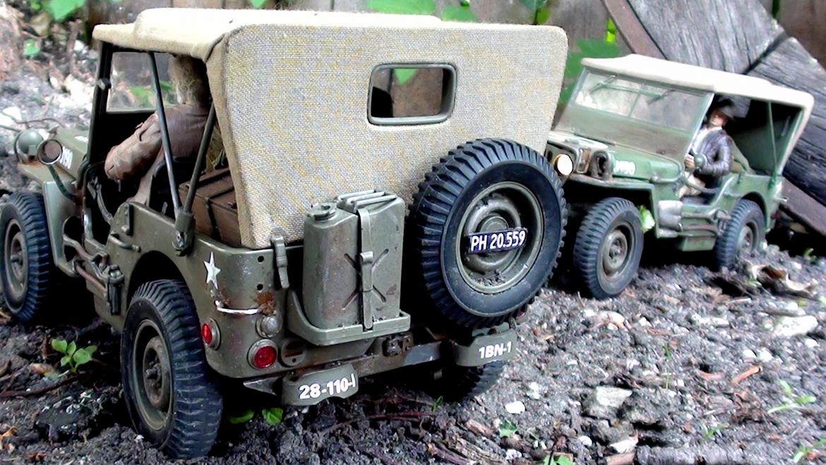 Militær RC 1/16 Willys Metal Jeep  billede 6