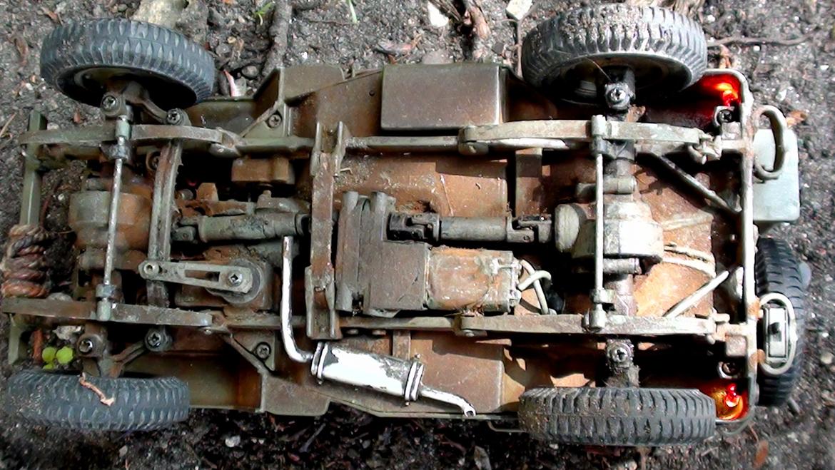 Militær RC 1/16 Willys Metal Jeep  billede 8