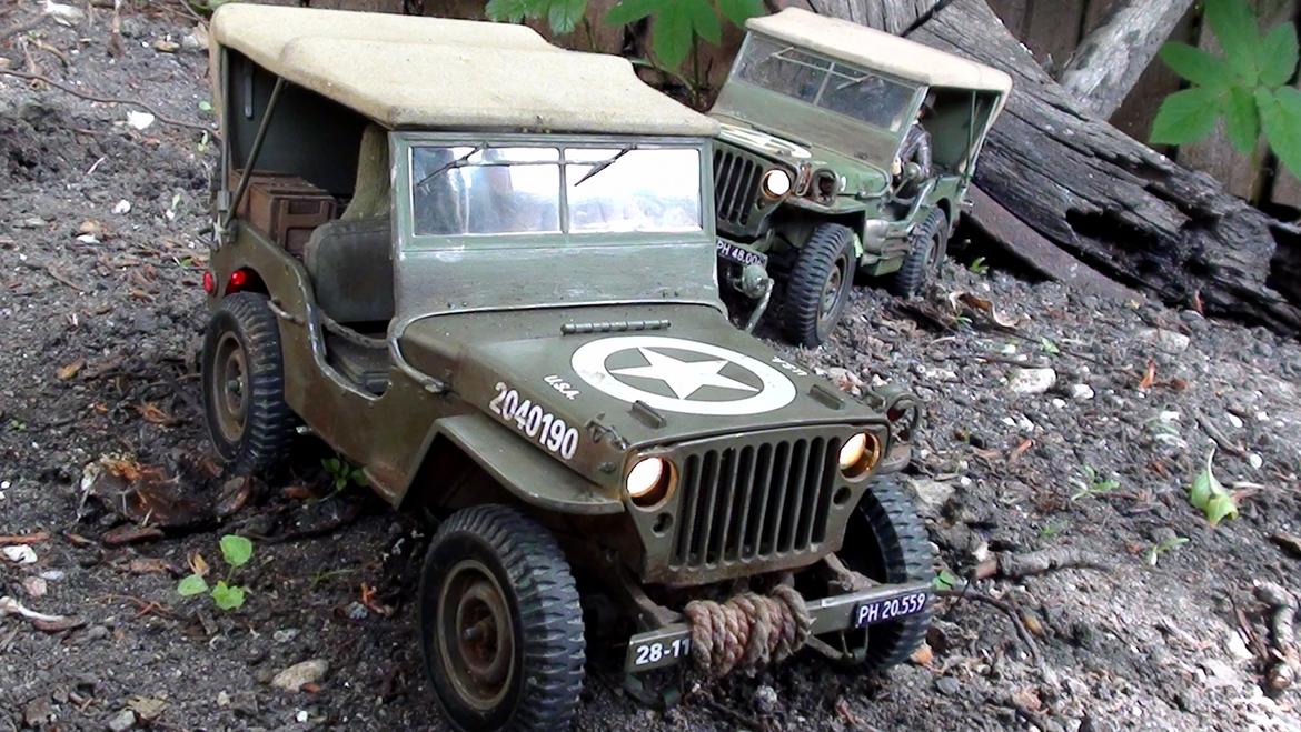Militær RC 1/16 Willys Metal Jeep  billede 11