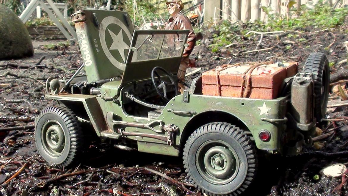Militær RC 1/16 Willys Metal Jeep  billede 15