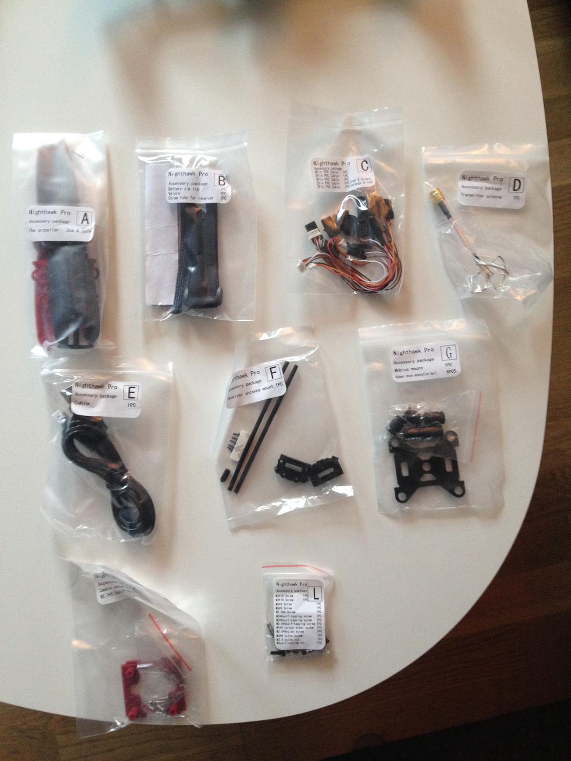 Multirotor Night Hawk Pro 280 - Div. tilbehør billede 4