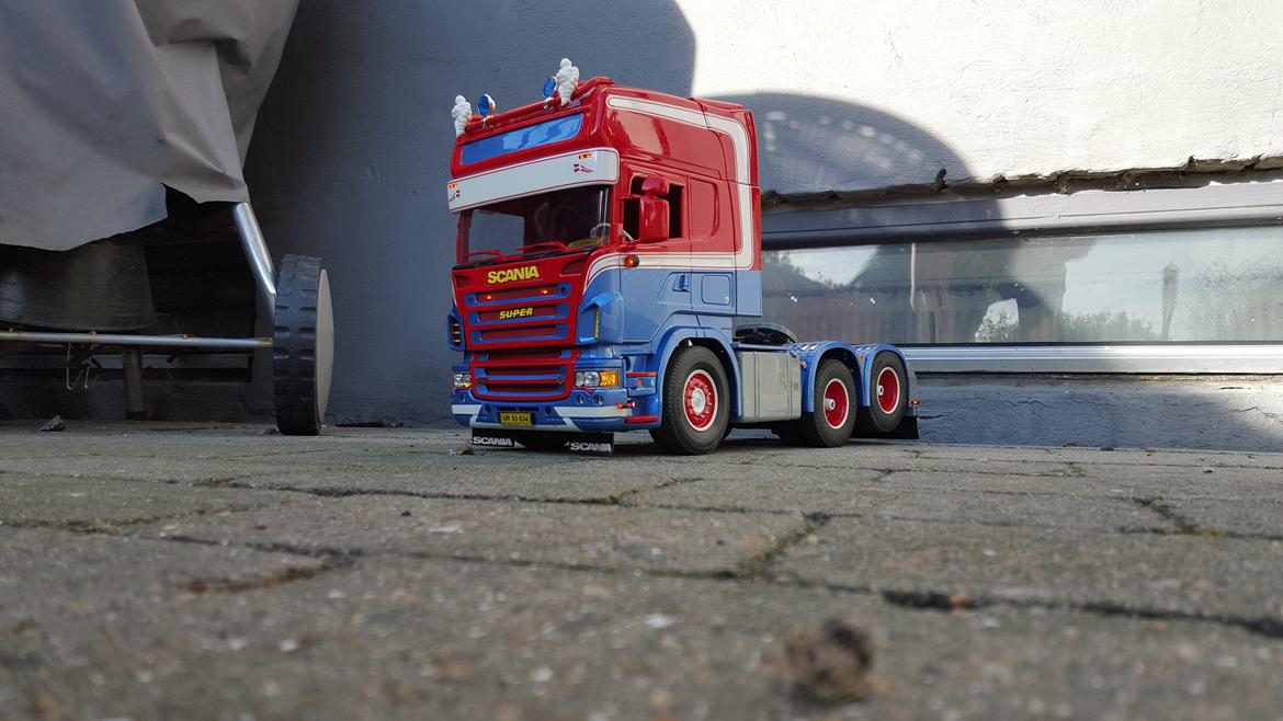 Lastbiler Tamiya Scania (Hanstholm Container transport)  billede 12